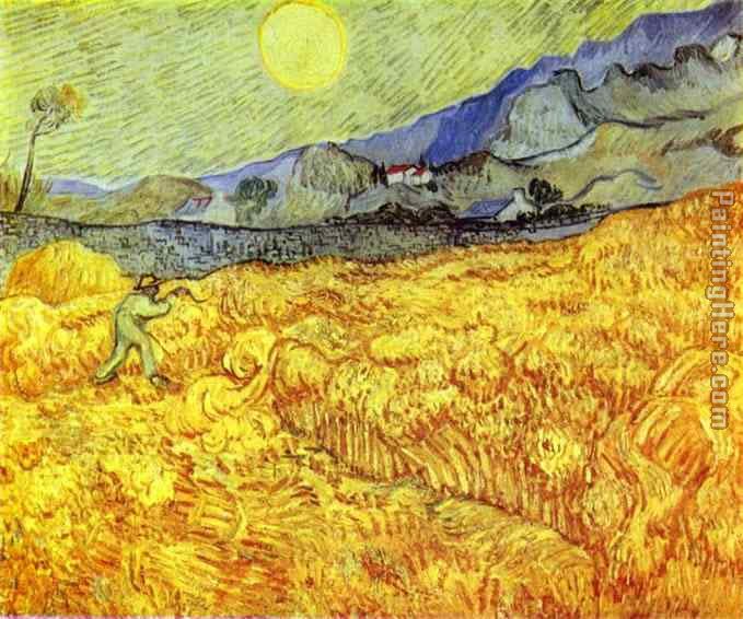 Faucheur 1889 painting - Vincent van Gogh Faucheur 1889 art painting